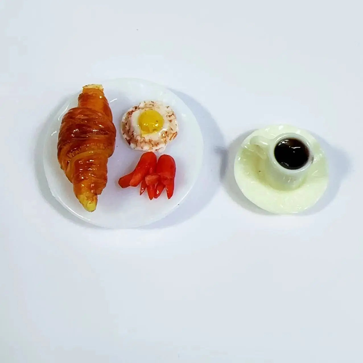 New 1/6 Handmade with clay Miniature Delicious sandwich breakfast set food for Doll House Mini Kitchen Toy Dollhouse Accessories