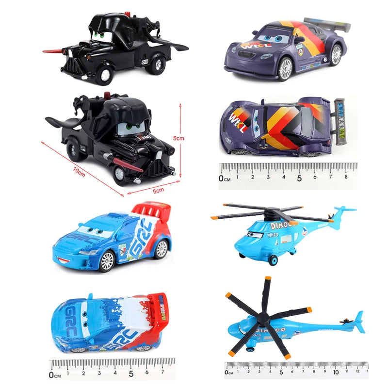 Disney Pixar Car Lightning McQueen mini Dr. Damage Arvy Mater Sarge Sherlff Luigi Alloy Diecast Car Toy Children's Birthday Gift