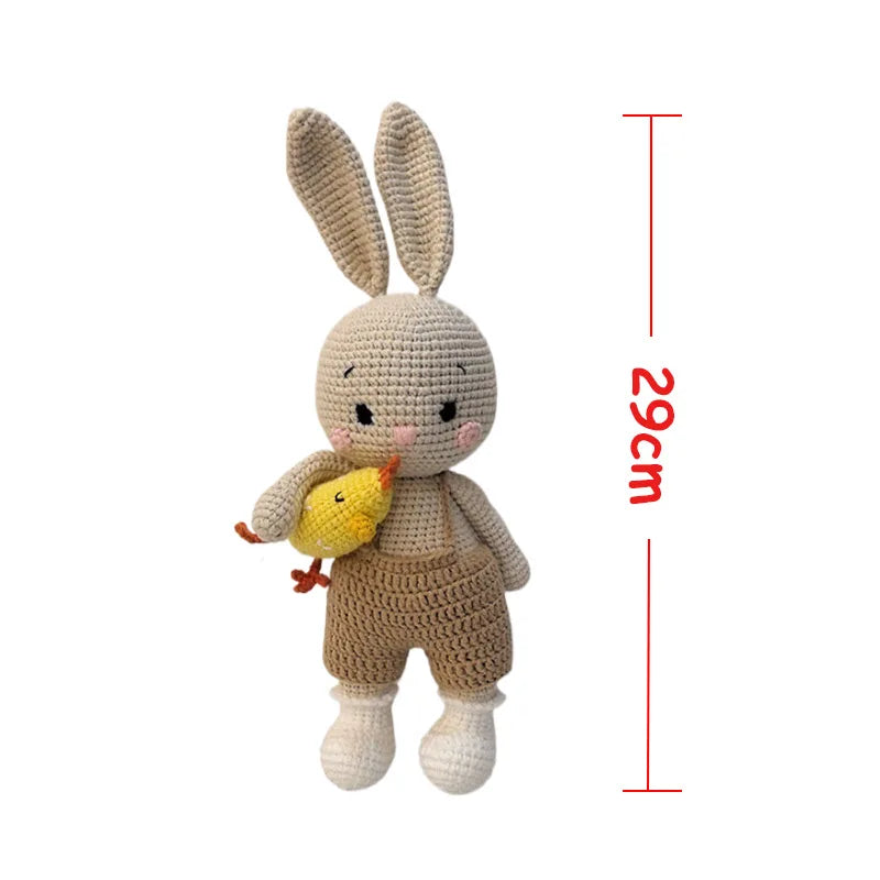 Amigurumi Elephant Lion Doll Baby Stuffed Animal Doll kawaii Handmade Knitted Plush Lion Toy Newborn Accompany Doll Room Decor