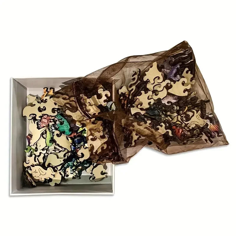 Yin-Yang Wooden Puzzle for Adults Kids, Uniquely Irregular Animal Shaped  Jigsaw Puzzles Toys, Christmas Gift  Family Games