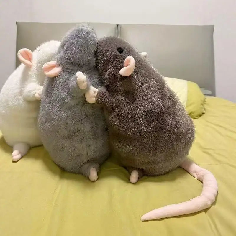 1Pcs Realistic Fancy Rat Plush Toy Stuffed Animal Doll Cute Funny Soft Pillow for Girls Birthday Gift 35/50/90cm Mouse Toy