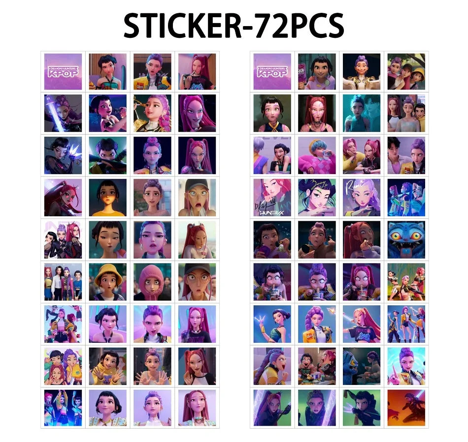 132Pcs/Box Anime Kpop Devil Hunter Collectible Card Set Gaming LOMO Cards Lase Holographic Card Children's Toy Birthday Gift