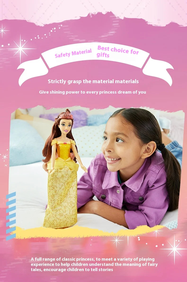 Authentic Barbie Shiny Princess Series Jointed Mini Doll Collectible Toy Perfect Birthday Gift for Girls Playtime Fun