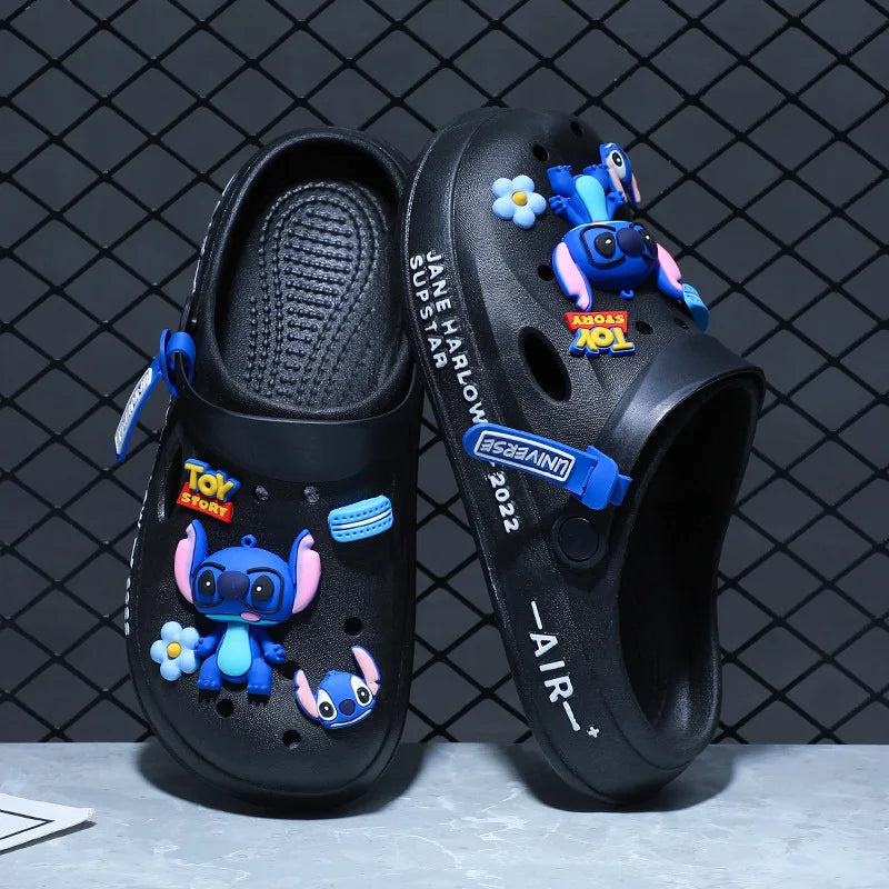 New Cartoon Stitch Series Head Slippers For Couples Are Super Light Anti-Slip And Versatile Casual Shoes For Men And Women Gifts