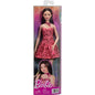 2026 New Original Barbie Doll Fashionistas Doll #246 Black Hair Pink Leopard Print Strapless Dress  Aisian Toys for Girls JJN59