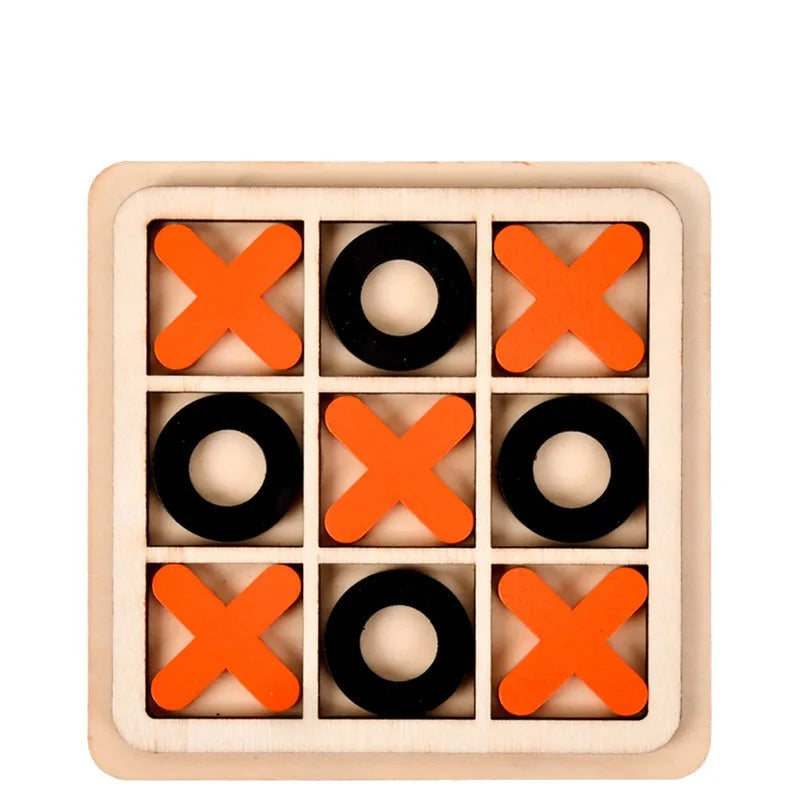 Montessori Wooden Toy Mini Chess Game Interaction Puzzle Brain Logical Training Learing Early Educational Toys For Children Kids