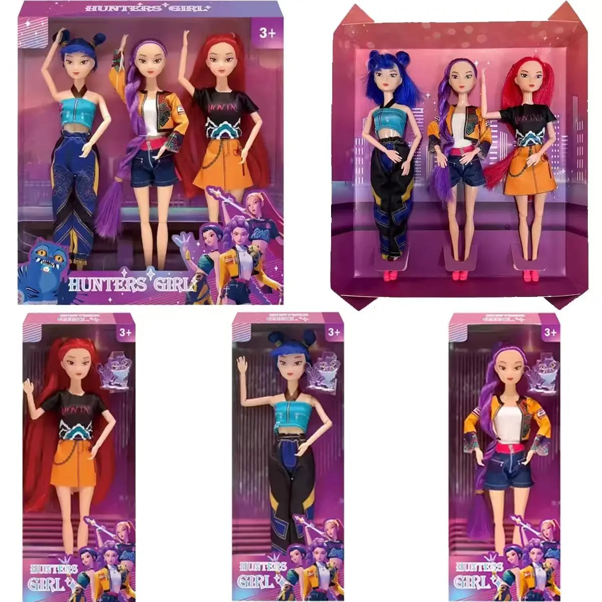 2026 Hot Music Style KPop  Anime Figure Rumi Mira Zoey Action Figure Cosplay Doll Cute Gift for Kids Birthday Gifts