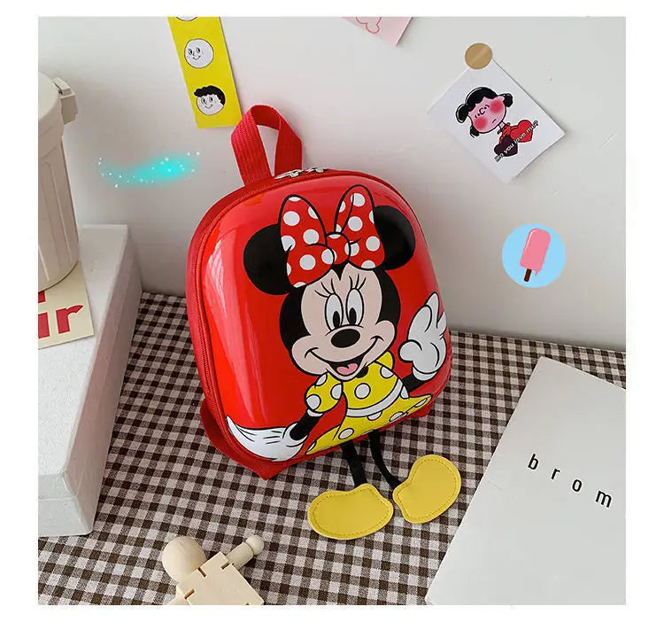 Disney Mickey Mouse Children's Kindergarten Backpack Boys Girls Baby Backpack Mini Cartoon Eggshell Backpack Kids Backpack