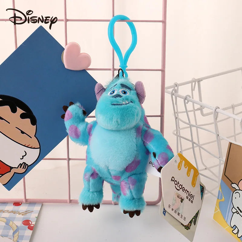 Original Disney Stitch Lotso Sullivan Woody Plush Dolls keychain Angel Stitch Mr.Q Alien Stuffed Toy Pendant Kids Birthday Gift