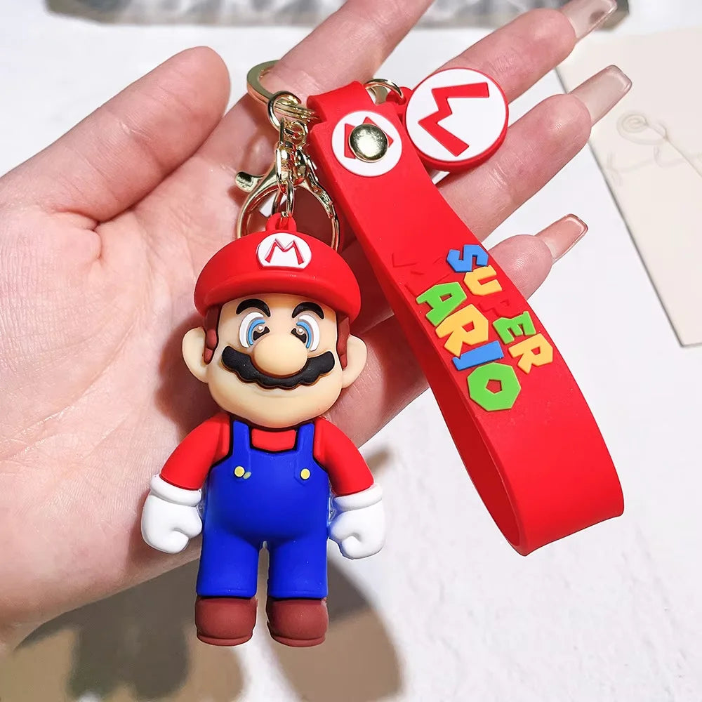 Super Mariod Keychain Mariod Bros Luigi Toad Yoshi Bowser Action Figure Model PVC Cartoon Bag Doll Toys Gift Y2k Fashion