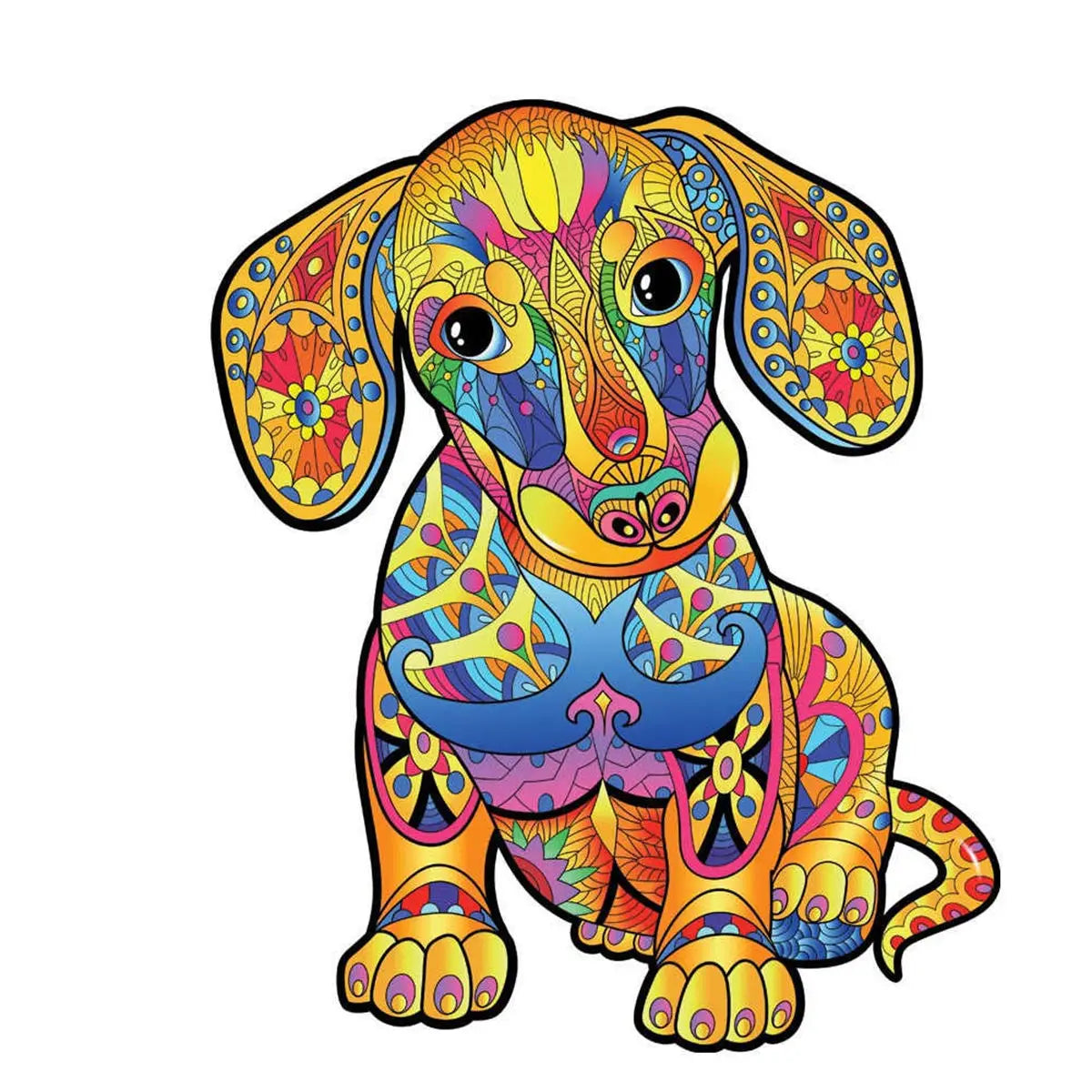 Dog Series Wooden Jigsaw Puzzles Art Unique Animal Shaped Puzzle Diy Leisure Game for Adults Kids Family Home Decor