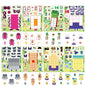 8/16Pcs Number Block Puzzle Make A Face Stickers Educational DIY Waterproof for Storage Box Drawer Guitar Stationery Box Decals
