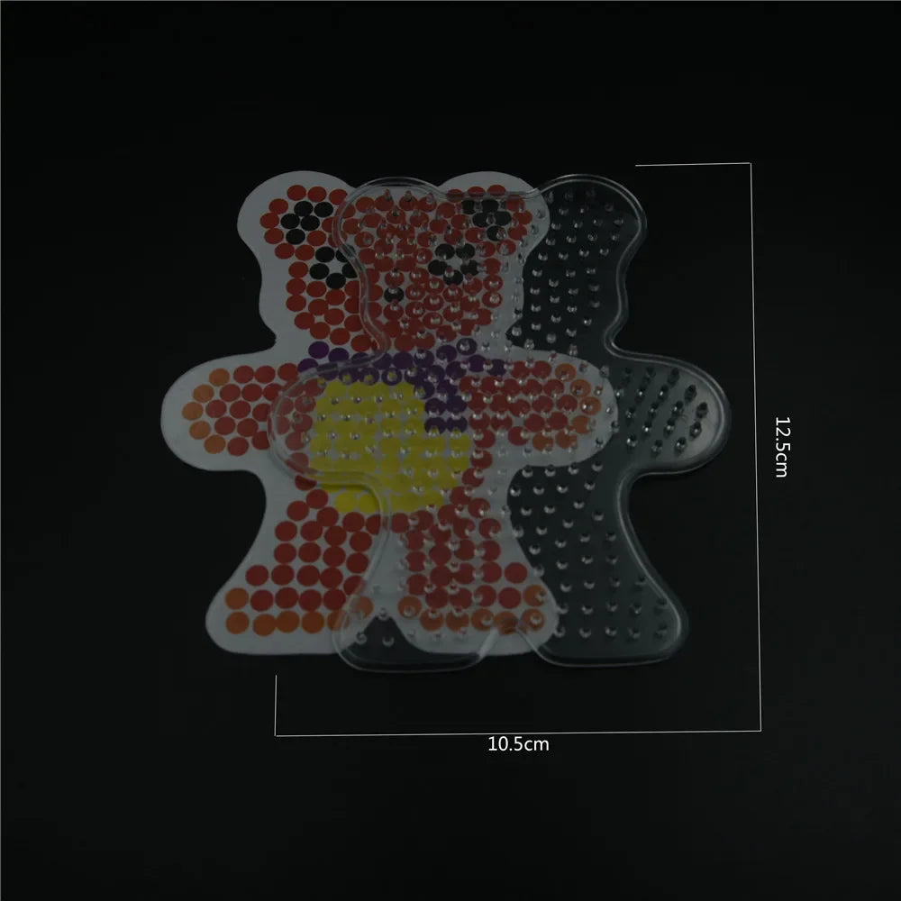 5mm Hama Beads Template with Color Paper Plastic Stencil Jigsaw Perler Puzzles Pixel Beads Diy Transparent Shape Puzzle Pegboard