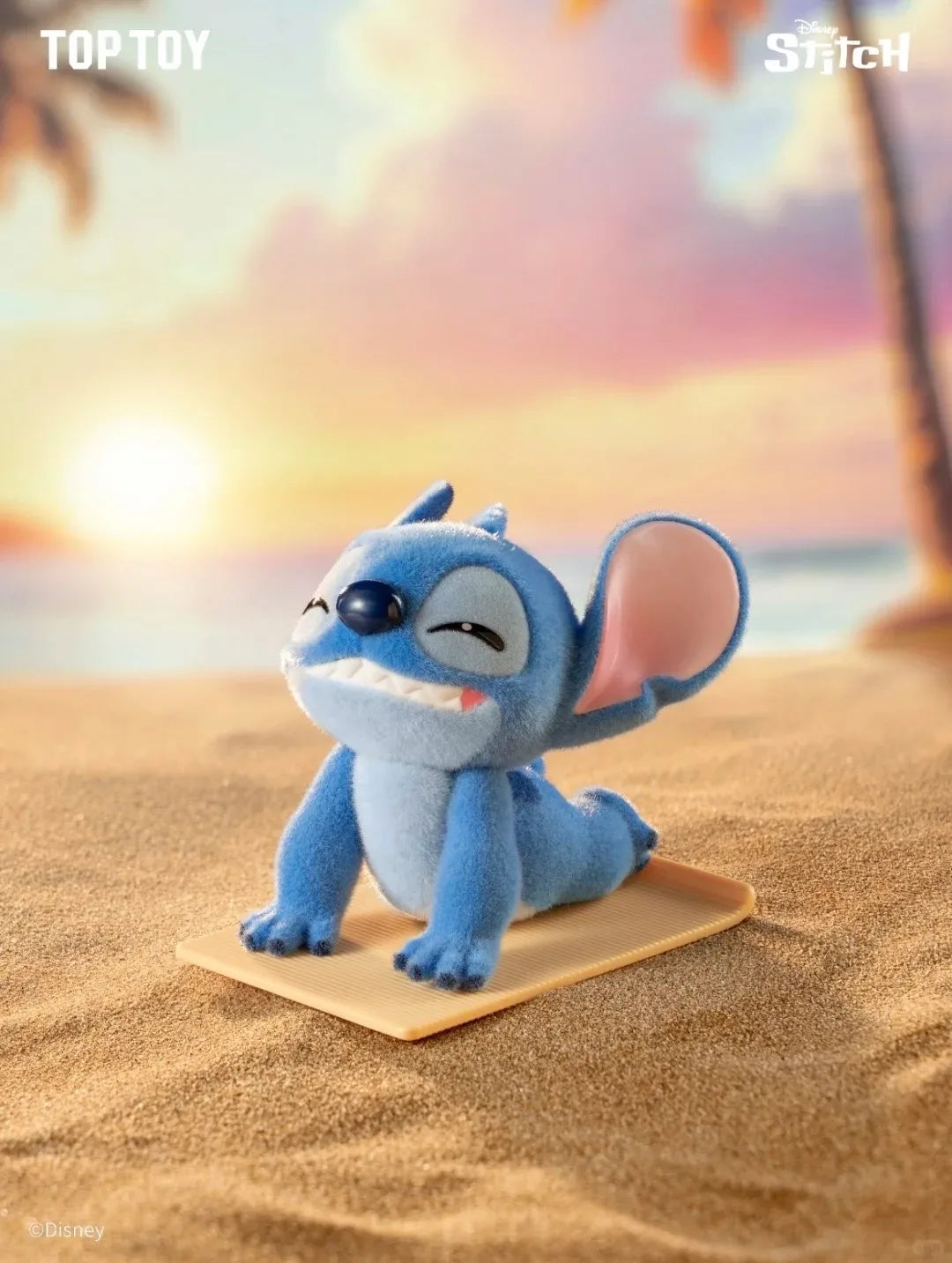 New Toptoy Disney Stitch Energetic Yoga Random Blind Box Series Flocked Figurine Cute Anime Peripheral Doll Collectible Gifts