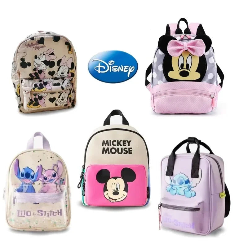 New Disney Mickey Mouse Women Backpack Minnie Canvas School Bag Large Capacity Girls Mochila Fashion Cartoon Backpack