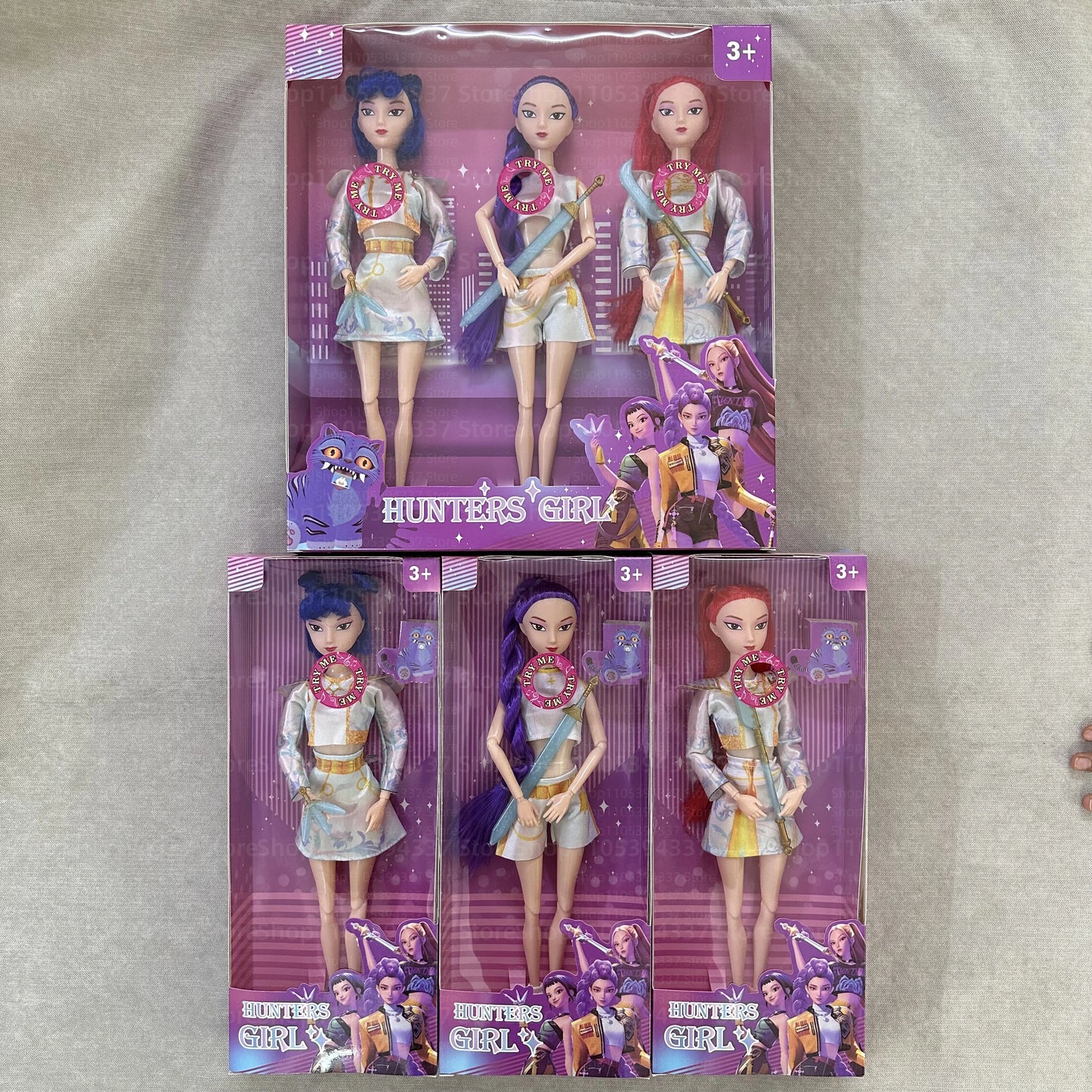Hunters Girl Doll Rumi Mira Zoey Vinyl Figure Kpop Demon Hunters 11 Inch Posable Anime Toy with Theme Music for Kids Girl Gift