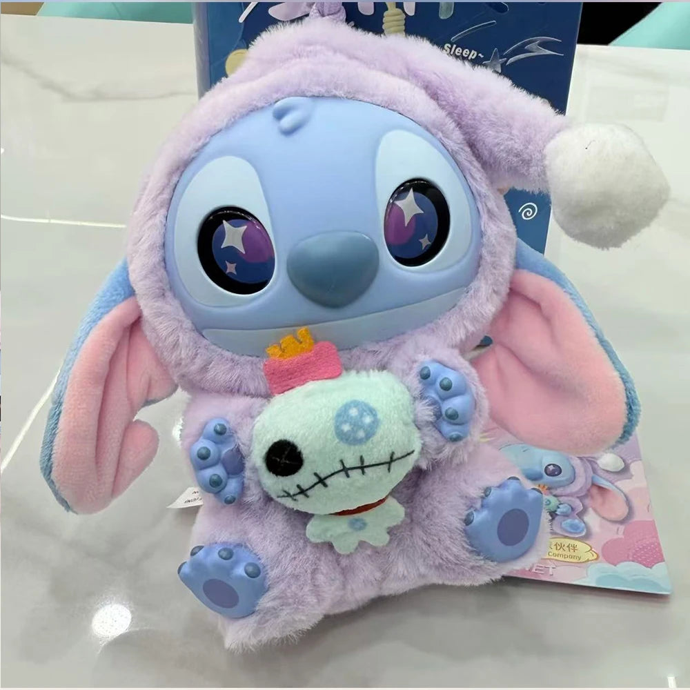 Disney Stitch 'Eat before Sleep' Mystery Box Kawaii Vinyl Figure Keychain Cute Plush Doll Christmas Surprise Gift