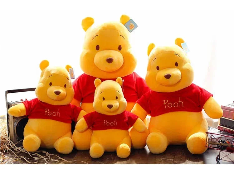 25-45cm Disney Winnie The Pooh Plush Toys Soft Stuffed Kawaii Anime Elf Doll Cartoon Pooh Bear Plush Doll Birthday Gift for Boys