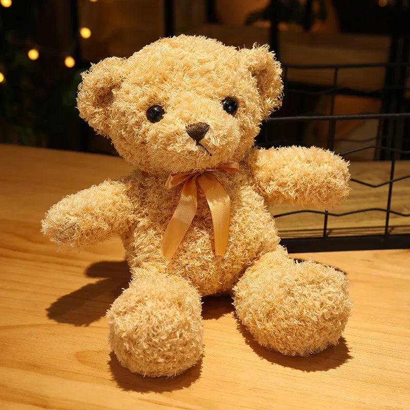 Cute Teddy Bear Plush Toy Stuffed  Animal Bear with Weater/Heart Soft Doll Kids Toys Birthday Gift