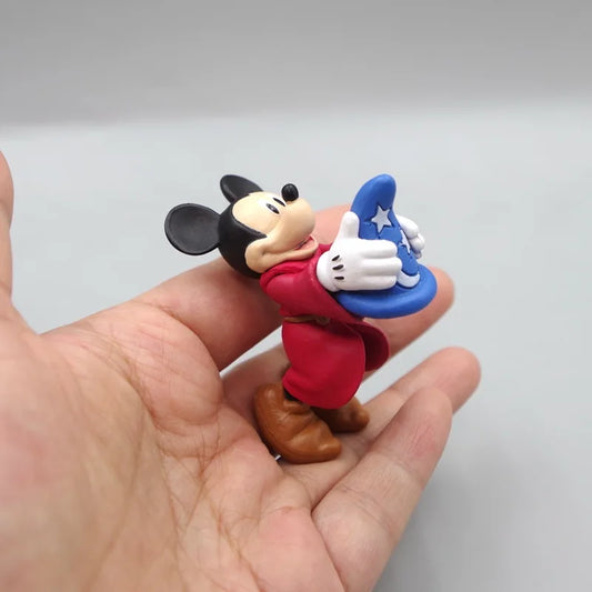 7cm Disney Anime Mickey Mouse Figurine 3D Three-Dimensional Desktop Decora Mickey Ornaments PVC Doll Children's Day Toys Gifts