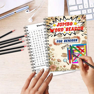 1PC Large Print Word Search Puzzle Book for Adults Seniors, Brain Teaser Games, Christmas Gifts and Travel Activities