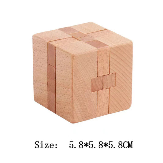 Wooden Luban Lock Unlock Interlock Game Brain Teaser Puzzle Inteligencia Rompecabezas 3D De Madera Montessori Educational Toys