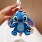 Original Disney Stitch Lotso Sullivan Woody Plush Dolls keychain Angel Stitch Mr.Q Alien Stuffed Toy Pendant Kids Birthday Gift