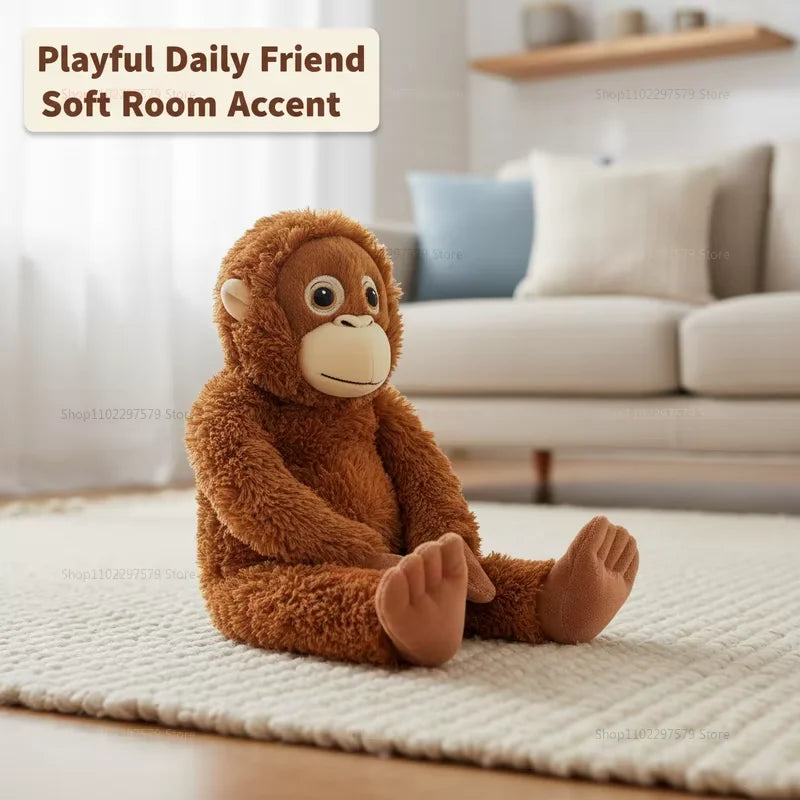 Cute 66cm Gorilla Plush Toy Soft Stuffed Chimpanzee Monkey Animal Bedroom Decor Gift for Kids Room Bed Decor Toys Plush Pillow