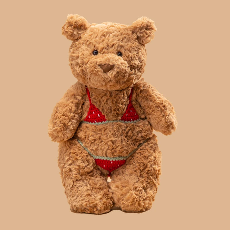 28/36/47CM Bartholomew Bear Plush Toys Soft Stuffed Cartoon Animal Doll Cute Bear Wear Bikini Doll Funny Gifts