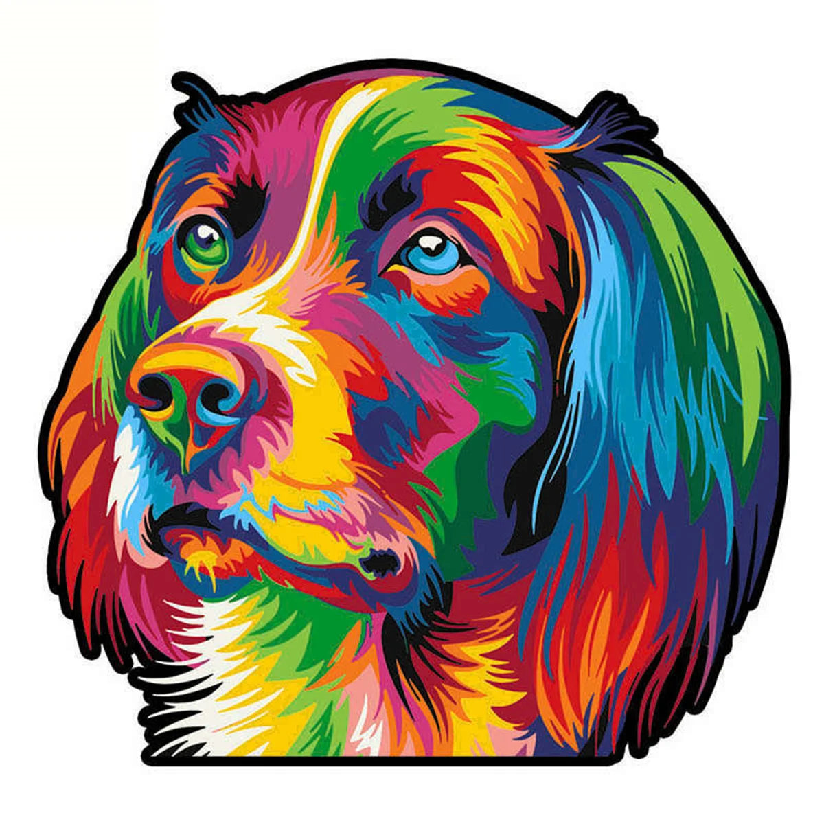 Dog Series Wooden Jigsaw Puzzles Art Unique Animal Shaped Puzzle Diy Leisure Game for Adults Kids Family Home Decor