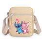 2026 Disney Latest Hot Selling Stitch Printed Boys and Girls Colorful Small Square Bag Casual Fashion Cute Women's Shoulder Bag