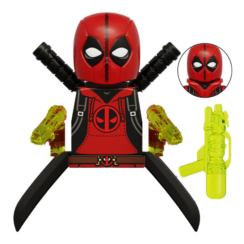 Blind Box Mini Building Blocks TV6205 Figures Big Goblin Spiderman Iron Man Venom Captain Hawk Deadpool Armor Christmas Gift Toy