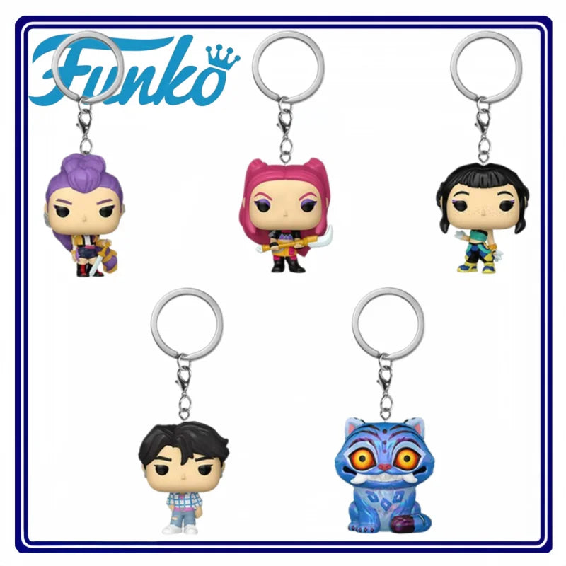 Genuine FunkoPOP K-Pop: Demon Hunters Keychain Cartoon Rumi Pendant Charm Anime Merchandise Holiday Gift Decoration Trendy Toy