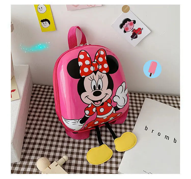 Disney Mickey Mouse Children's Kindergarten Backpack Boys Girls Baby Backpack Mini Cartoon Eggshell Backpack Kids Backpack