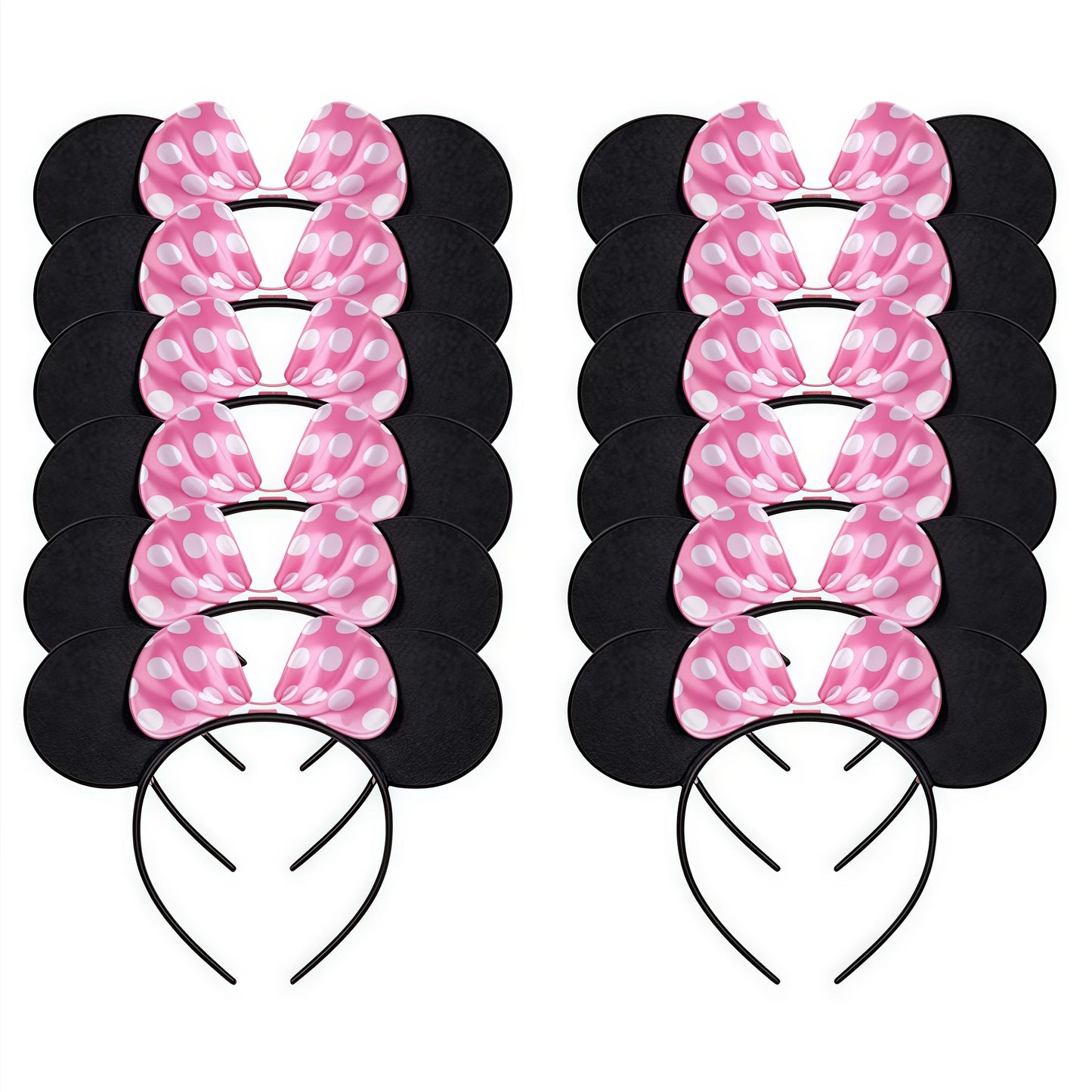 Mickey Ear Headband Hair Ornament Minnie Mickey Mouse Bow Headband Princess Hair Accessory Girls Birthday Party Gift Supplies