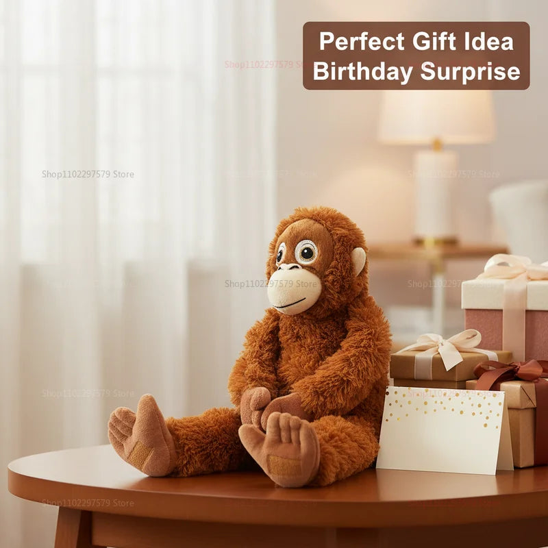 Cute 66cm Gorilla Plush Toy Soft Stuffed Chimpanzee Monkey Animal Bedroom Decor Gift for Kids Room Bed Decor Toys Plush Pillow