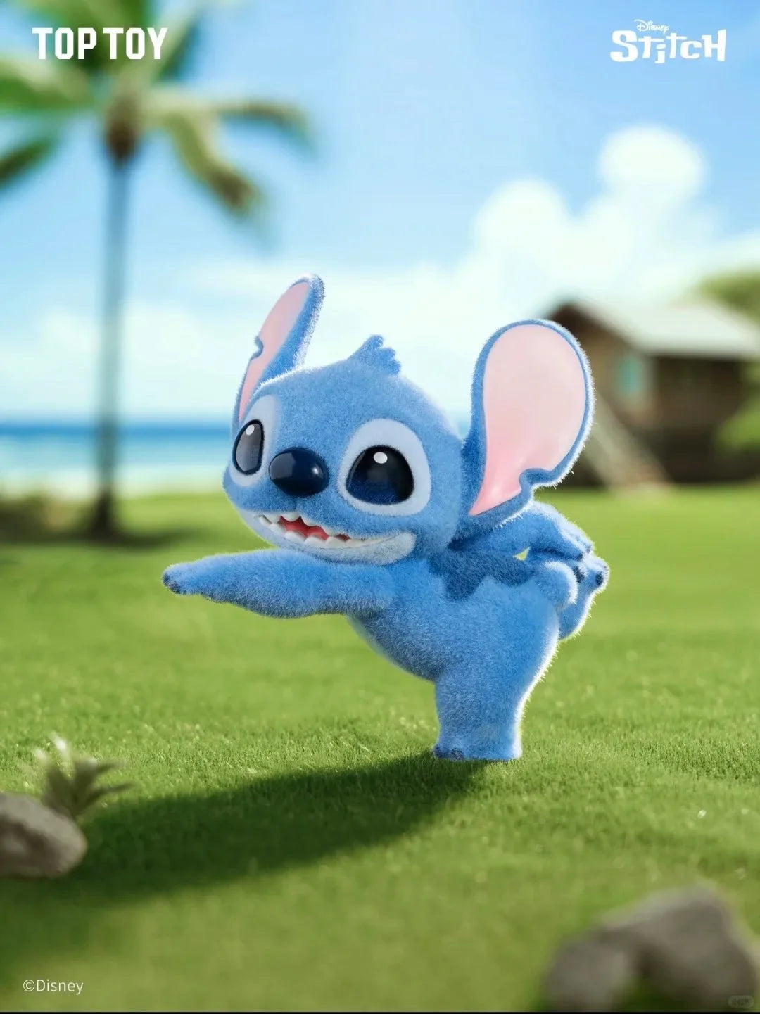 New Toptoy Disney Stitch Energetic Yoga Random Blind Box Series Flocked Figurine Cute Anime Peripheral Doll Collectible Gifts