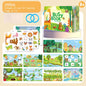 1Set Cartoon Quiet Book Montessori Busy Book with Animal Recognition Puzzle Interactive Game Cards for Preschool DIY Puzzle Book