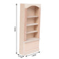 1Pcs Dollhouse Miniature Bookcase Storage Rack Mini Wood Cherry Display Shelf Cabinet Cupboard Doll House Furniture Model Toys