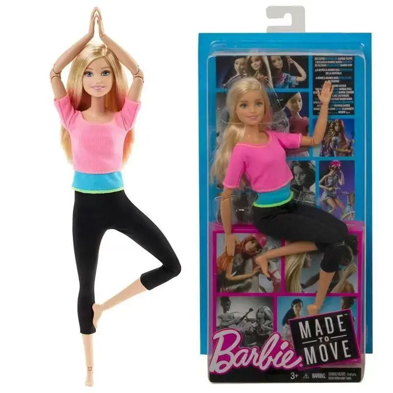 Authentic Barbie Doll with Yoga Poses Changeable Styles Multiple Joints Moving Collectible Toy for Kids And Adults