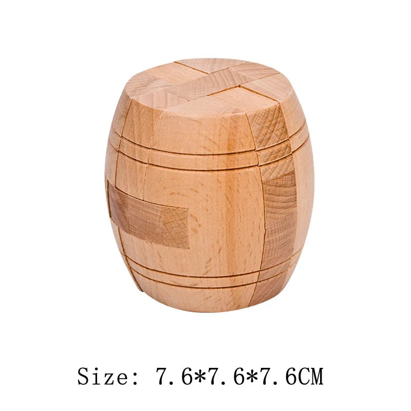 Wooden Luban Lock Unlock Interlock Game Brain Teaser Puzzle Inteligencia Rompecabezas 3D De Madera Montessori Educational Toys