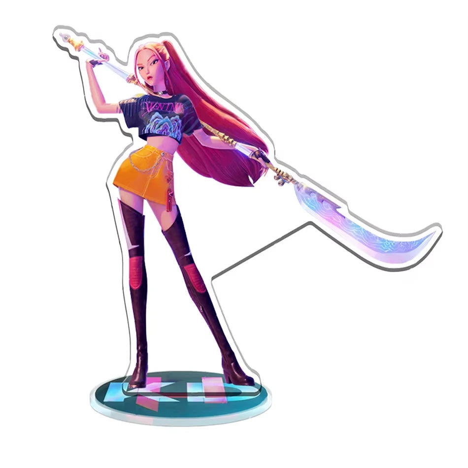 K-Pop: Demon Hunters Anime Character Stand Up Anime Decoration Decoration Decoration Character Photo Card Acrylic Desktop Stand