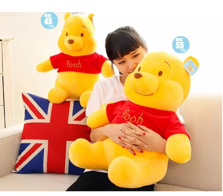 25-45cm Disney Winnie The Pooh Plush Toys Soft Stuffed Kawaii Anime Elf Doll Cartoon Pooh Bear Plush Doll Birthday Gift for Boys