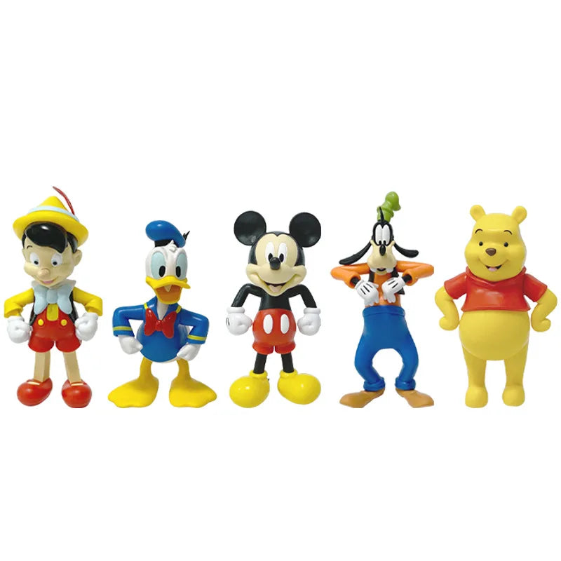 2026 New Disney Mickey Mouse Donald Duck Winnie The Pooh Goofy Action Figure Kawaii PVC Model Doll Collection Toys
