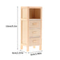 1Pcs Dollhouse Miniature Bookcase Storage Rack Mini Wood Cherry Display Shelf Cabinet Cupboard Doll House Furniture Model Toys