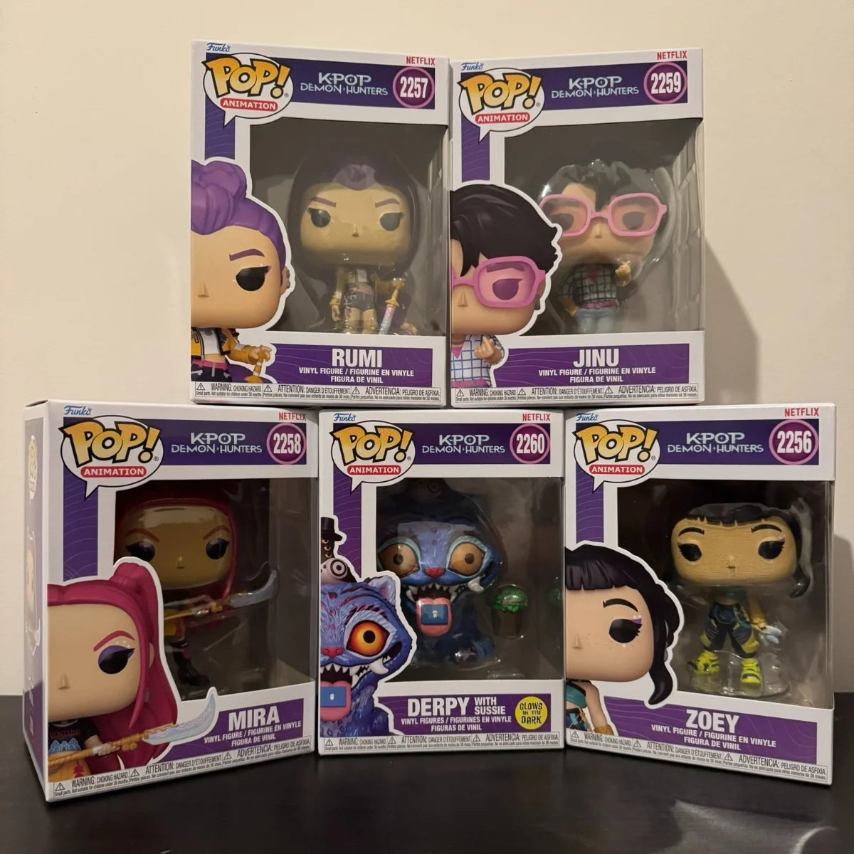 KPop Demon Hunters Derpy with Sussie (Glow)Figure Funko Pop! #2260 Official Authentic Limited Edition Figures KPop Fans Gift Toy