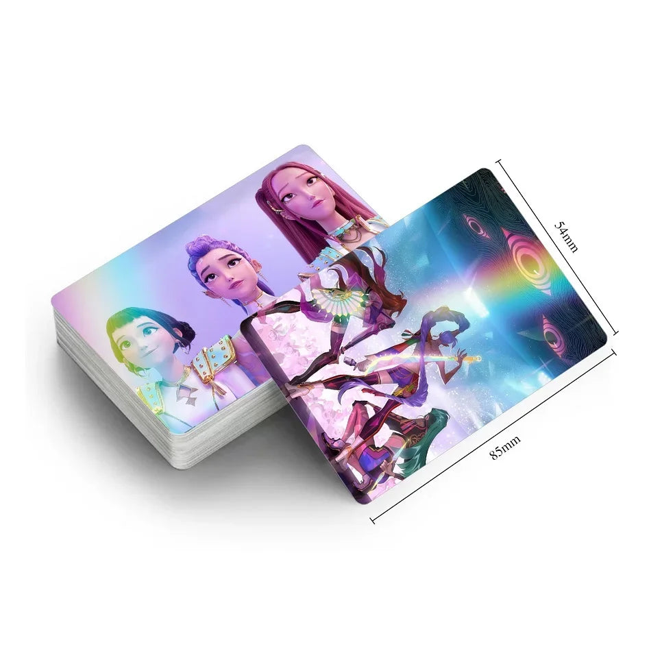 132Pcs/Box Anime Kpop Devil Hunter Collectible Card Set Gaming LOMO Cards Lase Holographic Card Children's Toy Birthday Gift
