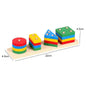 Kids Wooden Column Toys Building Blocks ﻿Geometric Shape Cognitive Montessori Early Childhood Education Intelligence Toy TMZ