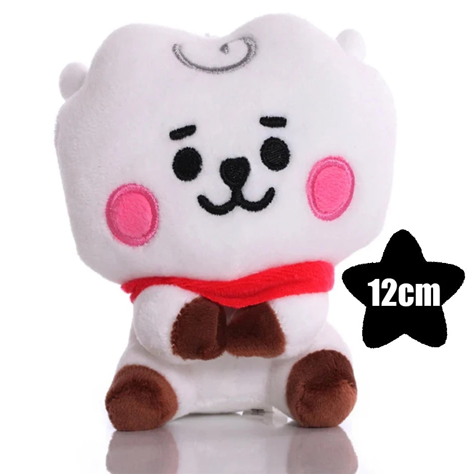Hot BTed 21Plush Toys Kawaii Mini Keychain Anime Pendant Ornament for Kids 12-22cm Bt Peripherals Soft Stuffed Animals Doll Gift