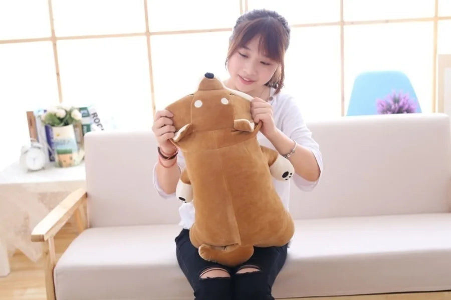 Cartoon Lying Plush Stuffed Dog Pillows Big Toys Shiba Inu Dog Doll Lovely Animal Birthday Gift Plush Pillow for Children